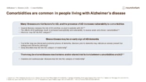 Comorbidities are common in people living with Alzheimer’s disease
