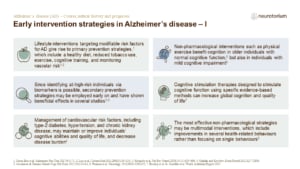 Early intervention strategies in Alzheimer’s disease – I