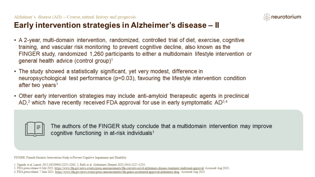 Early intervention strategies in Alzheimer’s disease – II
