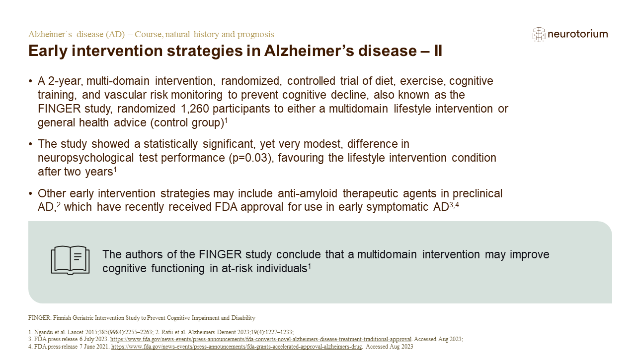 Early intervention strategies in Alzheimer’s disease – II