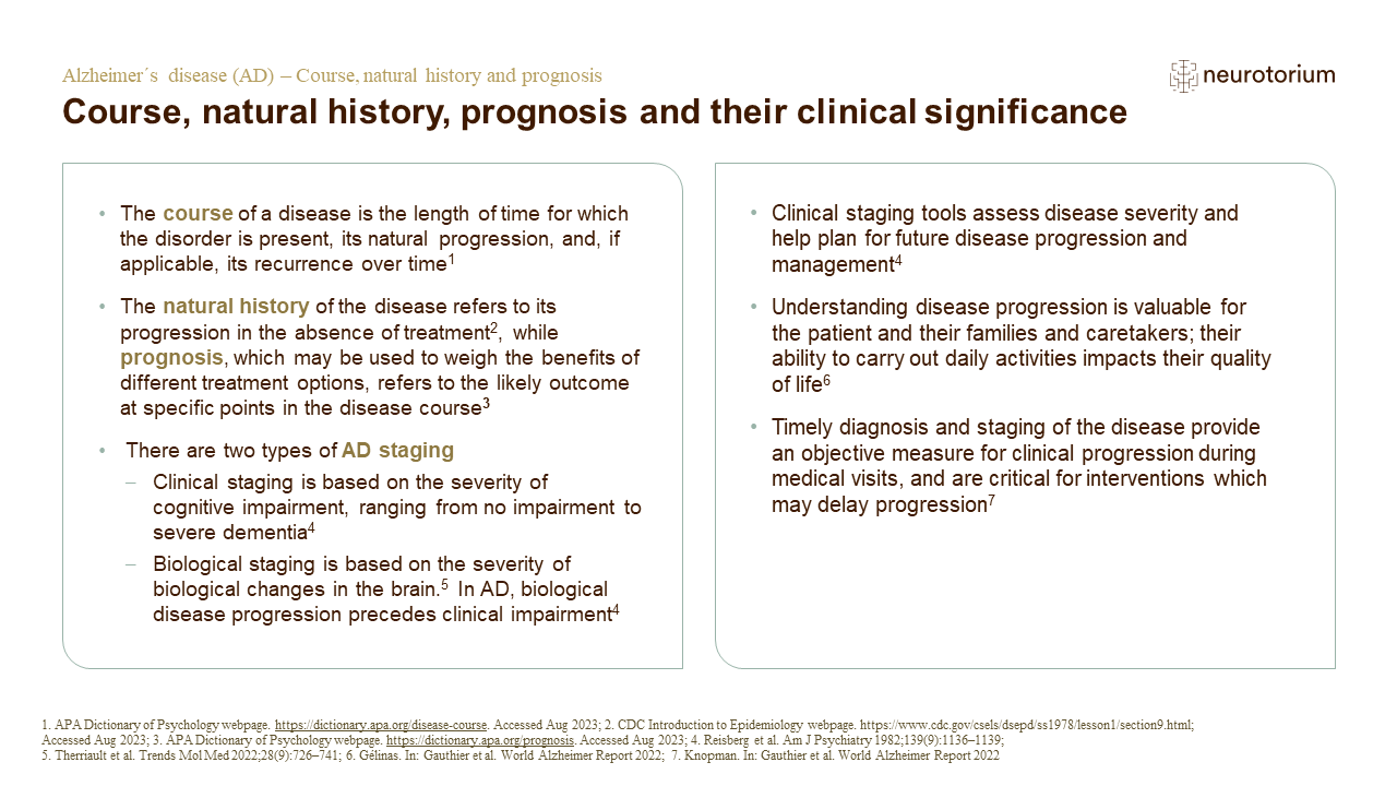 Course, natural history, prognosis and their clinical significance