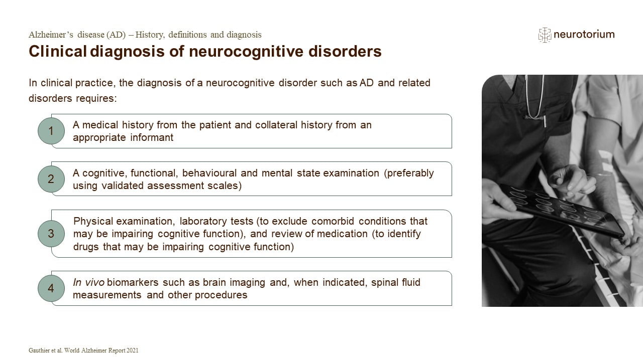 Clinical diagnosis of neurocognitive disorders