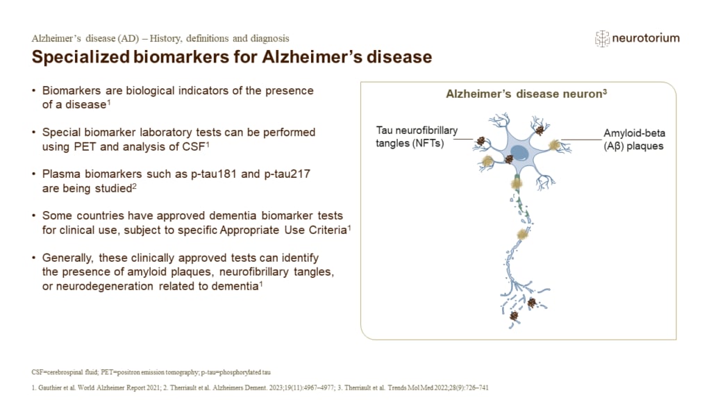 Specialized biomarkers for Alzheimer’s disease