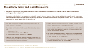 Illustration of the gateway theory and cigarette smoking