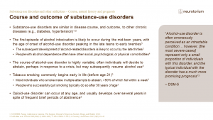 Illustration of courses and outcome of substance-use disorders