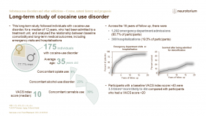 Illustration of long-term study of cocaine use disorder