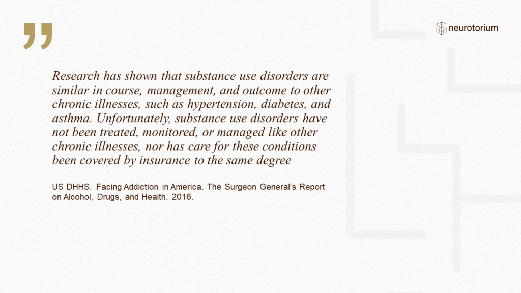 Quote Substance use disorders and other addictions – Course, natural history and prognosis