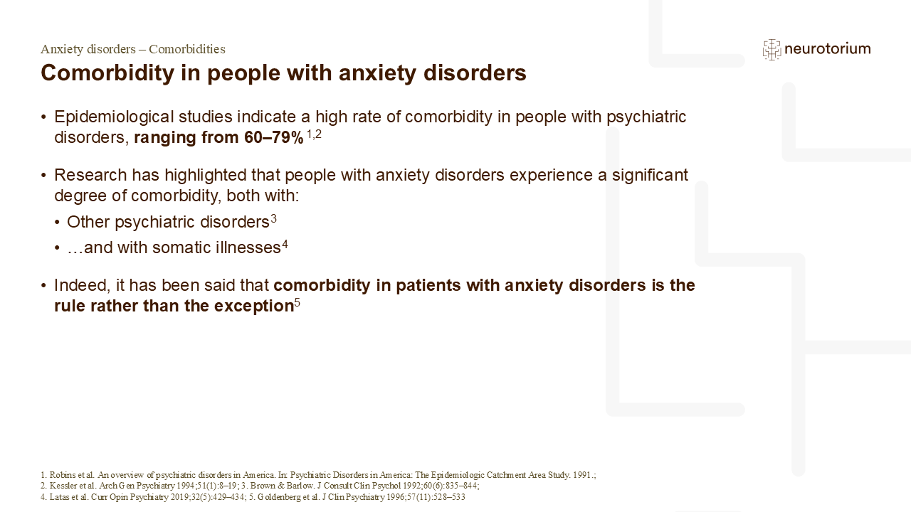 Comorbidity in people with anxiety disorders