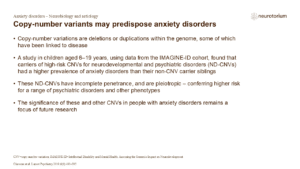 Copy-number variants may predispose anxiety disorders