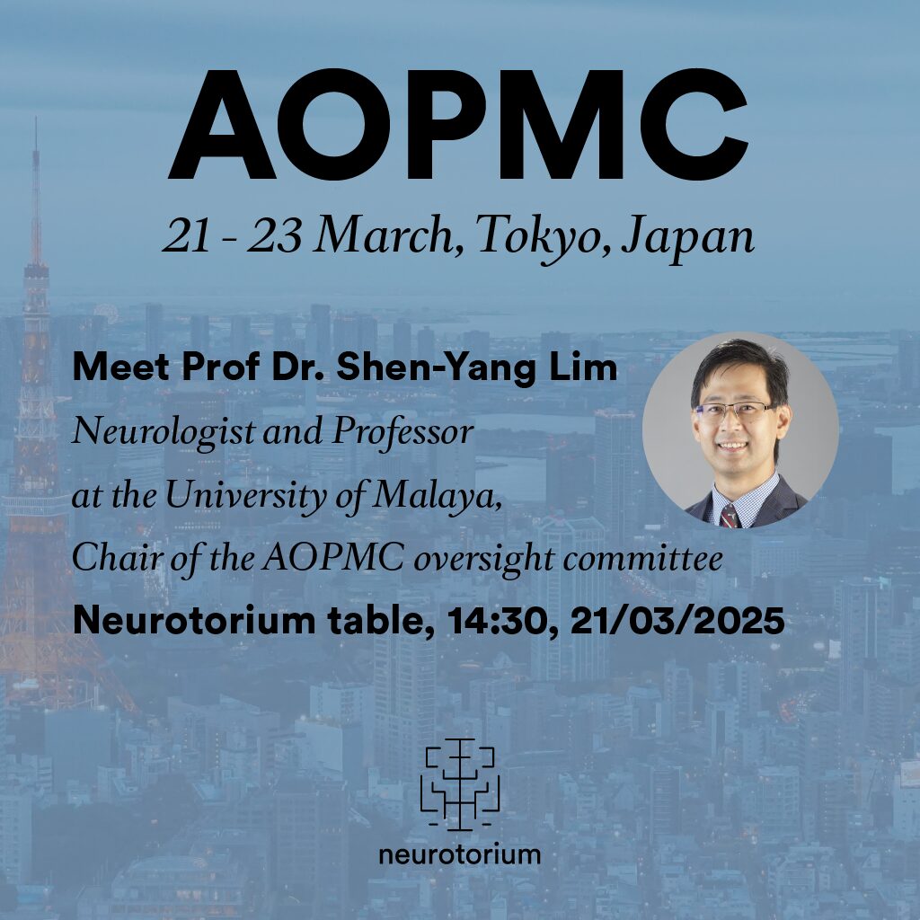 Meet neurologist and professor Shen-Yang Lim at the AOPMC congress taking place in Tokyo, Japan, in March 2025