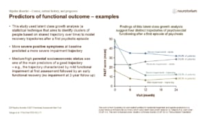 Predictors of functional outcome – examples
