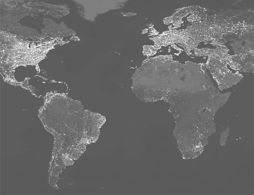 Black-and-white globe