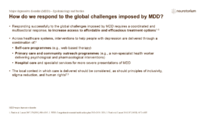 How do we respond to the global challenges imposed by MDD?