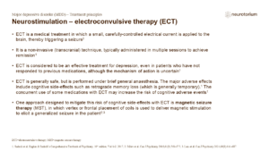 Neurostimulation – electroconvulsive therapy (ECT)