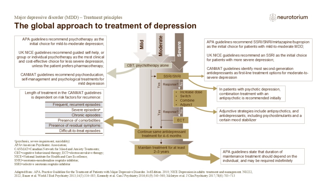 The global approach to treatment of depression