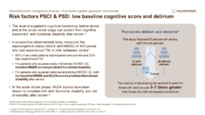 The level of a patient’s cognitive functioning before stroke and at the acute stroke stage can predict their cognitive impairment and functional disability after stroke.