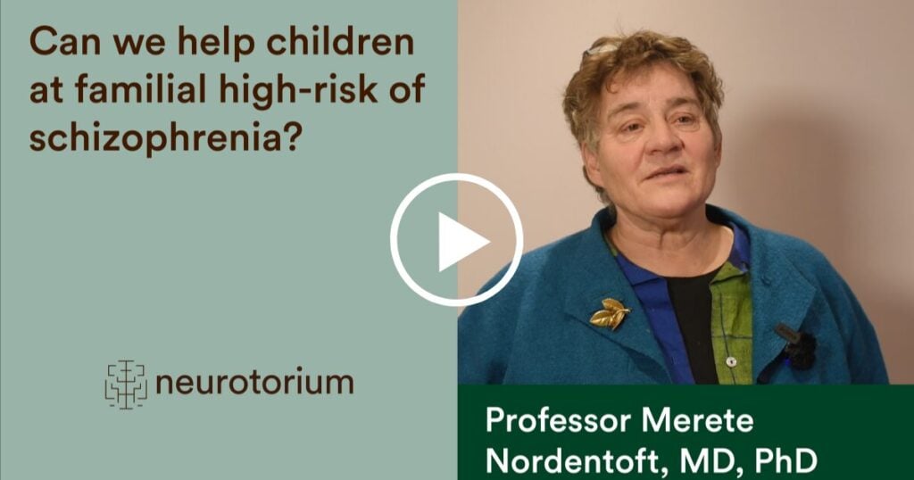In this video, Professor Dr. Merete Nordentoft introduces her work with the population of children of parents with schizophrenia.