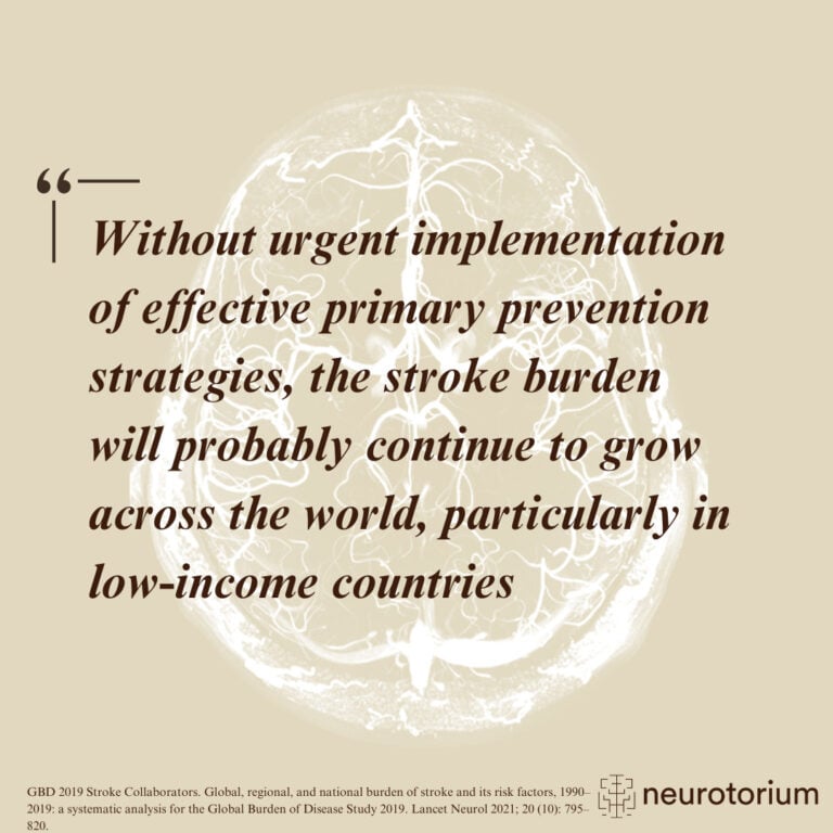 Without urgent implementation of effective primary prevention strategies, the stroke burden will probably continue to grow across the world, particularly in low-income countries