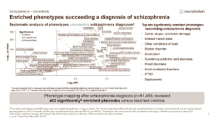 Slide showing phenotypes following schizophrenia diagnosis