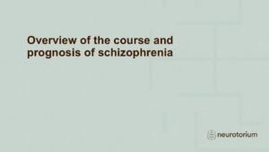 Slide introducing the course and prognosis of schizophrenia chapter