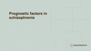 Slide introducing the Prognostic factors in schizophrenia chapter