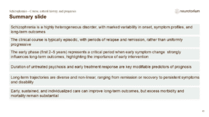 Slide summarising Course, natural history, and prognosis slide deck
