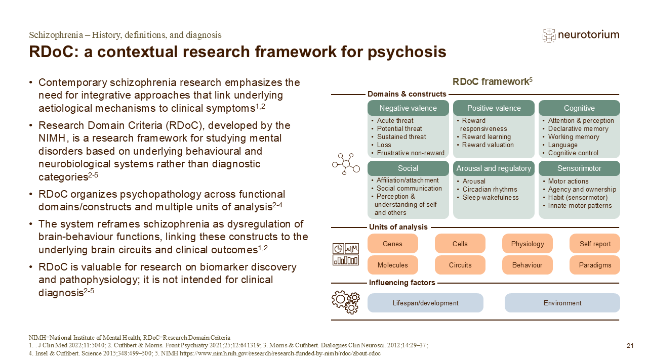 RDoC: a contextual research framework for psychosis