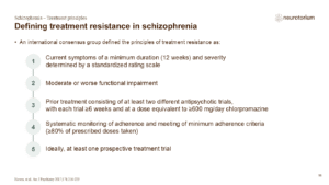 Defining treatment resistance in schizophrenia