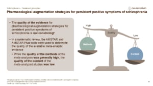Pharmacological augmentation strategies for persistent positive symptoms of schizophrenia