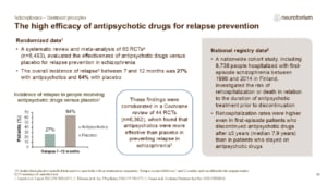 The high efficacy of antipsychotic drugs for relapse prevention