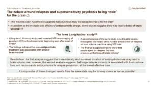 Relapses and supersensitivity psychosis