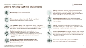 Criteria for antipsychotic drug choice