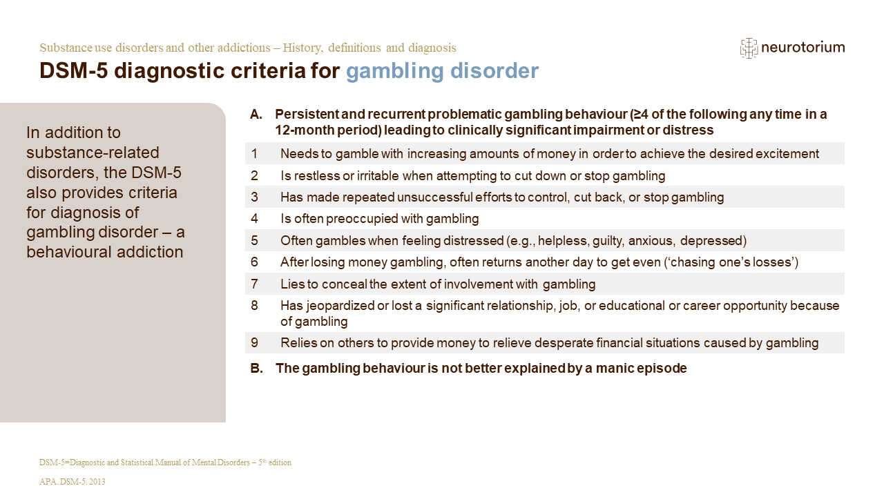 Dsm 5 Criteria For Substance Use Disorder