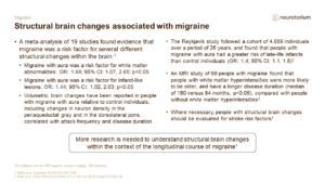 Structural brain changes associated with migraine