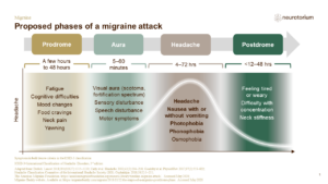 Proposed phases of a migraine attack