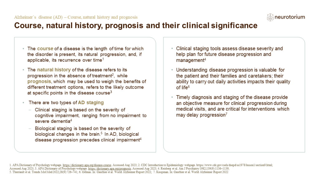 Course, natural history, prognosis and their clinical significance