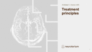 Alzheimer’s disease (AD) Treatment principles