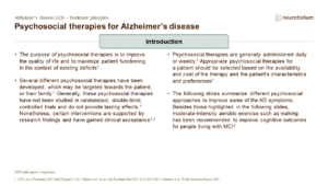 Psychosocial therapies for Alzheimer’s disease