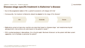 Disease-stage-specific treatment in Alzheimer’s disease