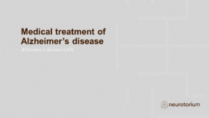 Medical treatment of Alzheimer’s disease