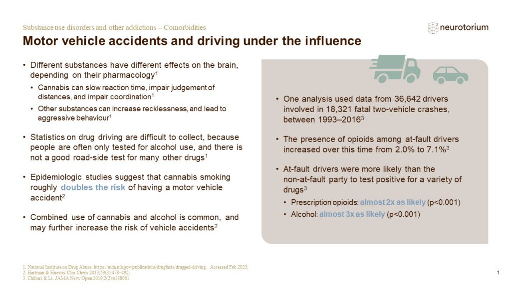Motor vehicle accidents and driving under the influence