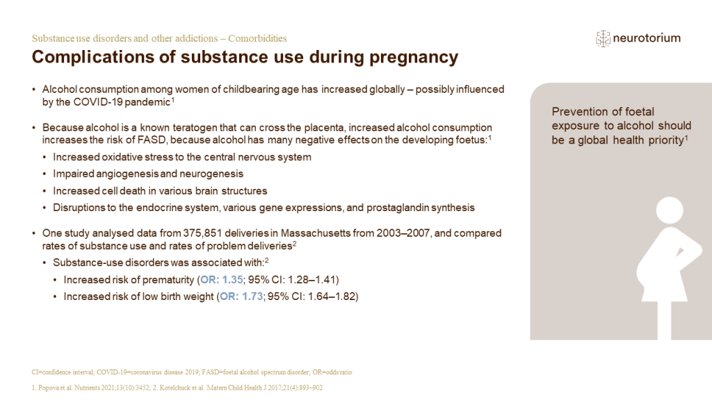Complications of substance use during pregnancy