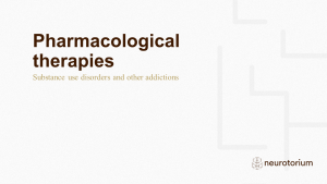 Pharmacological therapies