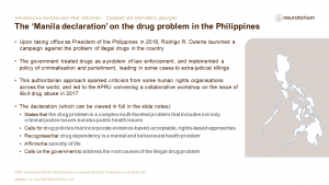 The ‘Manila declaration’ on the drug problem in the Philippines