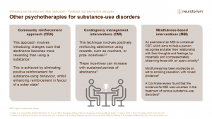 Other psychotherapies for substance-use disorders