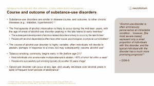 Course and outcome of substance-use disorders