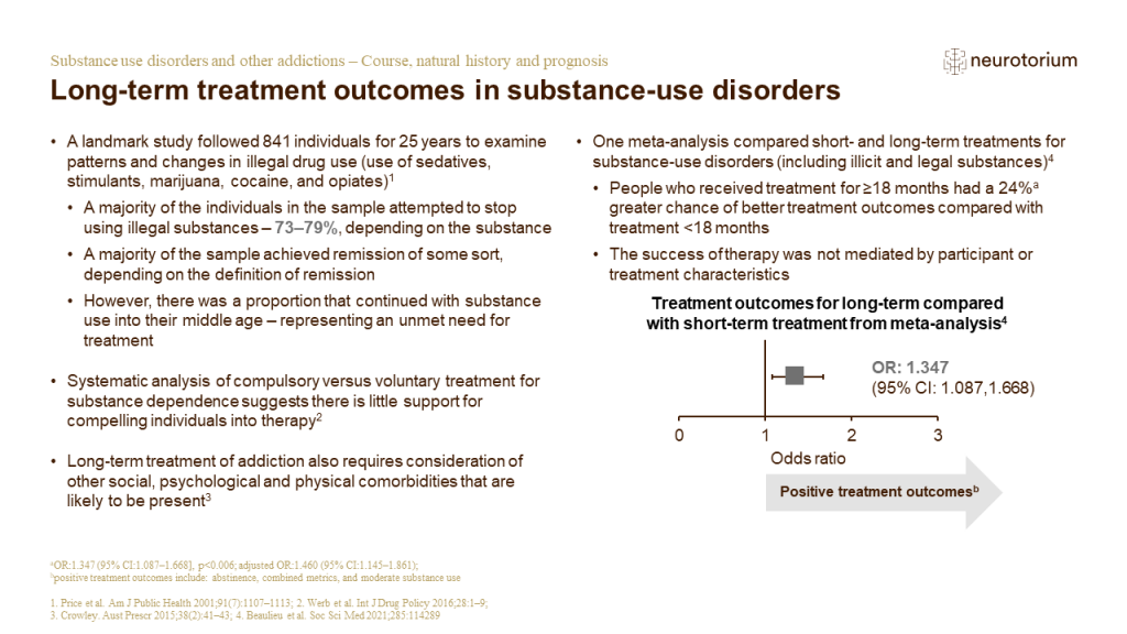 Long-term treatment outcomes in substance-use disorders
