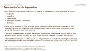 Treatment of acute depression