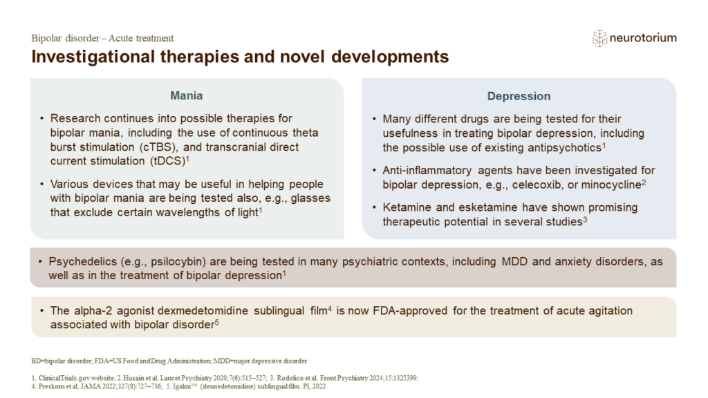 Investigational therapies and novel developments