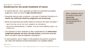 Guidelines for the acute treatment of mania